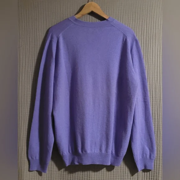 ​NWT John W. Nordstrom 100% Cashmere V-Neck Sweater - Lavender - Large